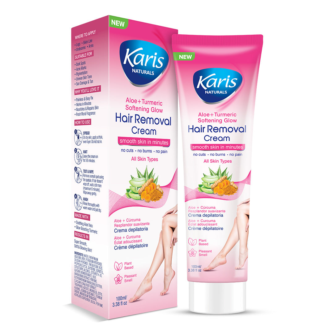 ALOE + TURMERIC SOFTENING GLOW HAIR REMOVAL CREAM – Karis Naturals