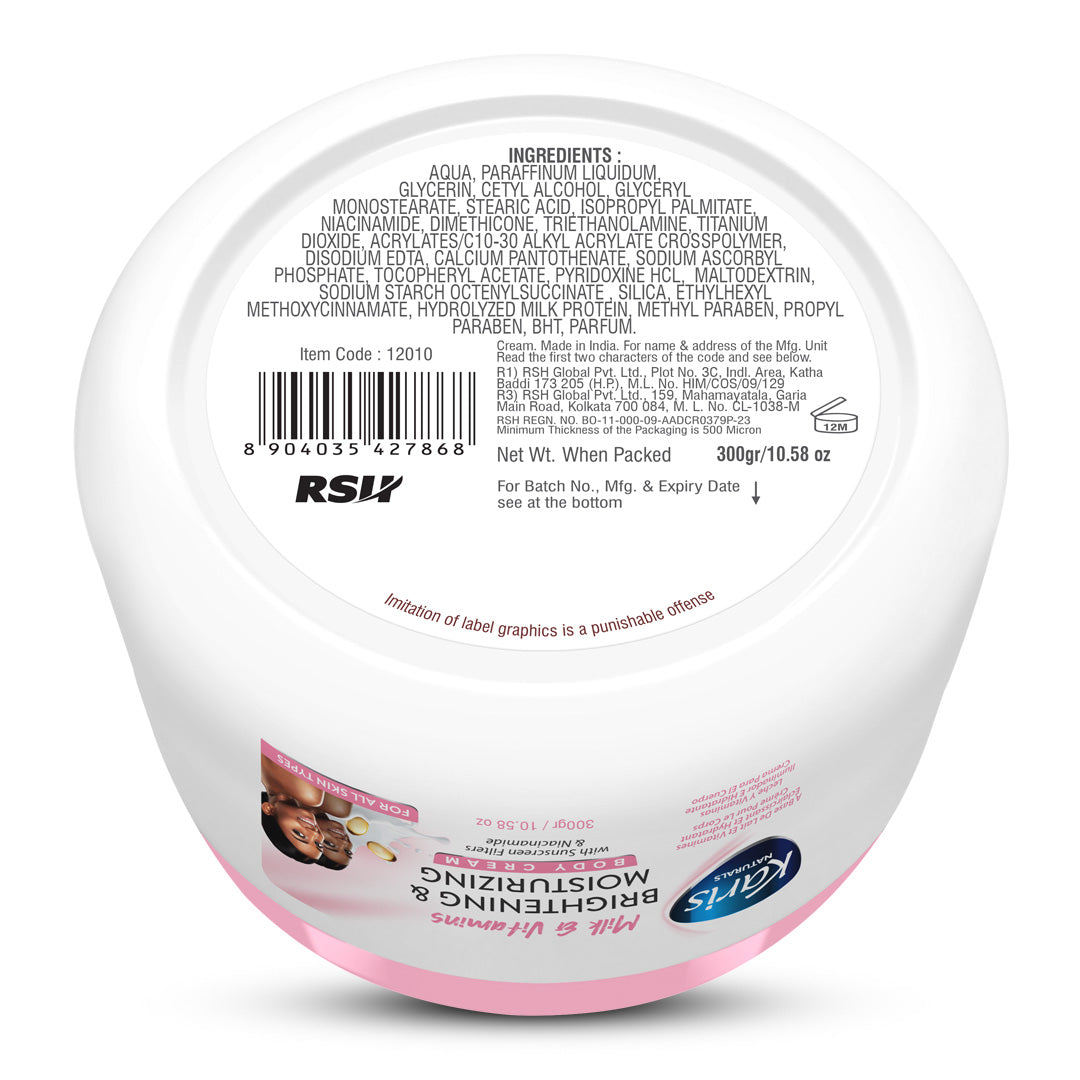 Milk & Vitamins Brightening + Moisturizing Body Cream