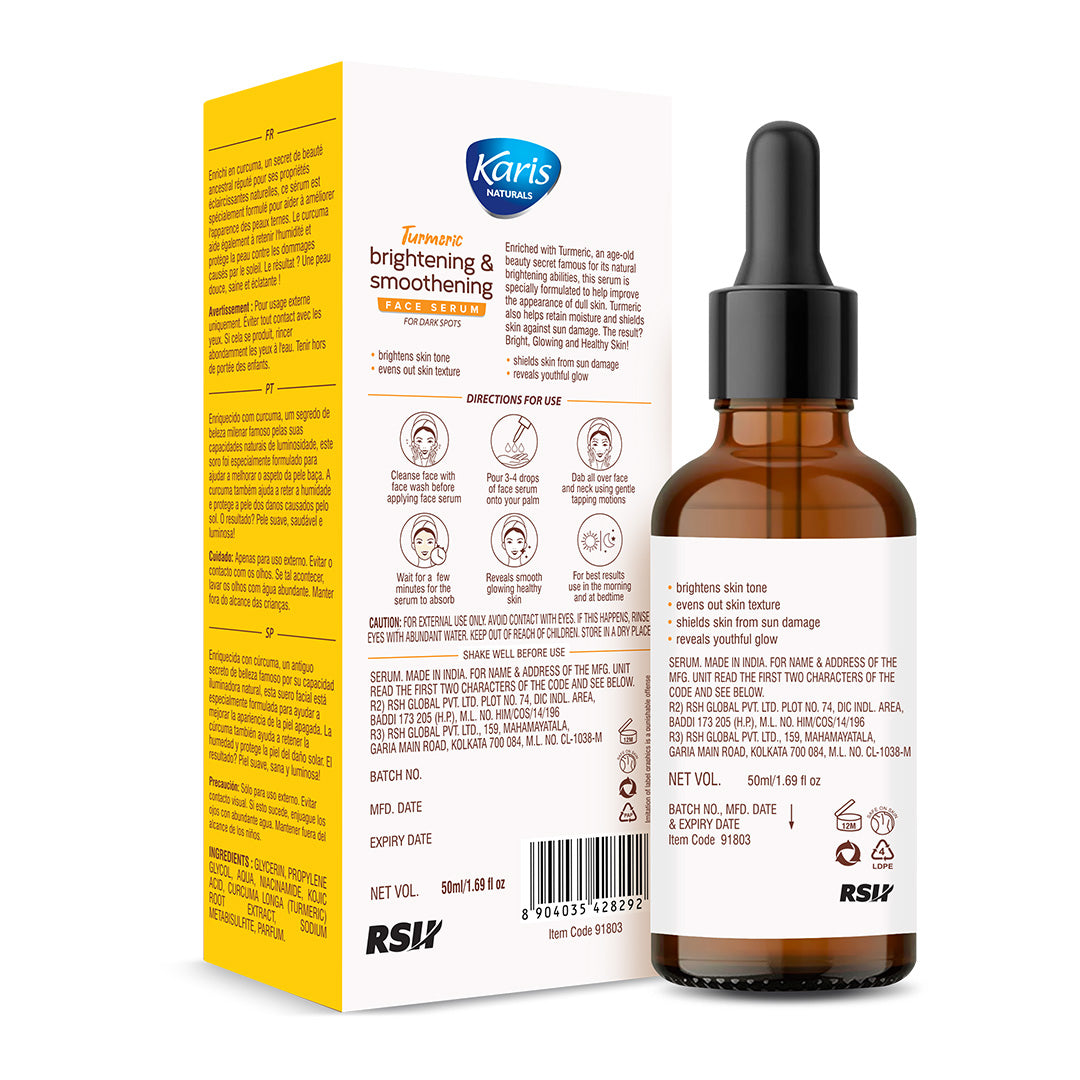 Turmeric Brightening Smoothening Face Serum