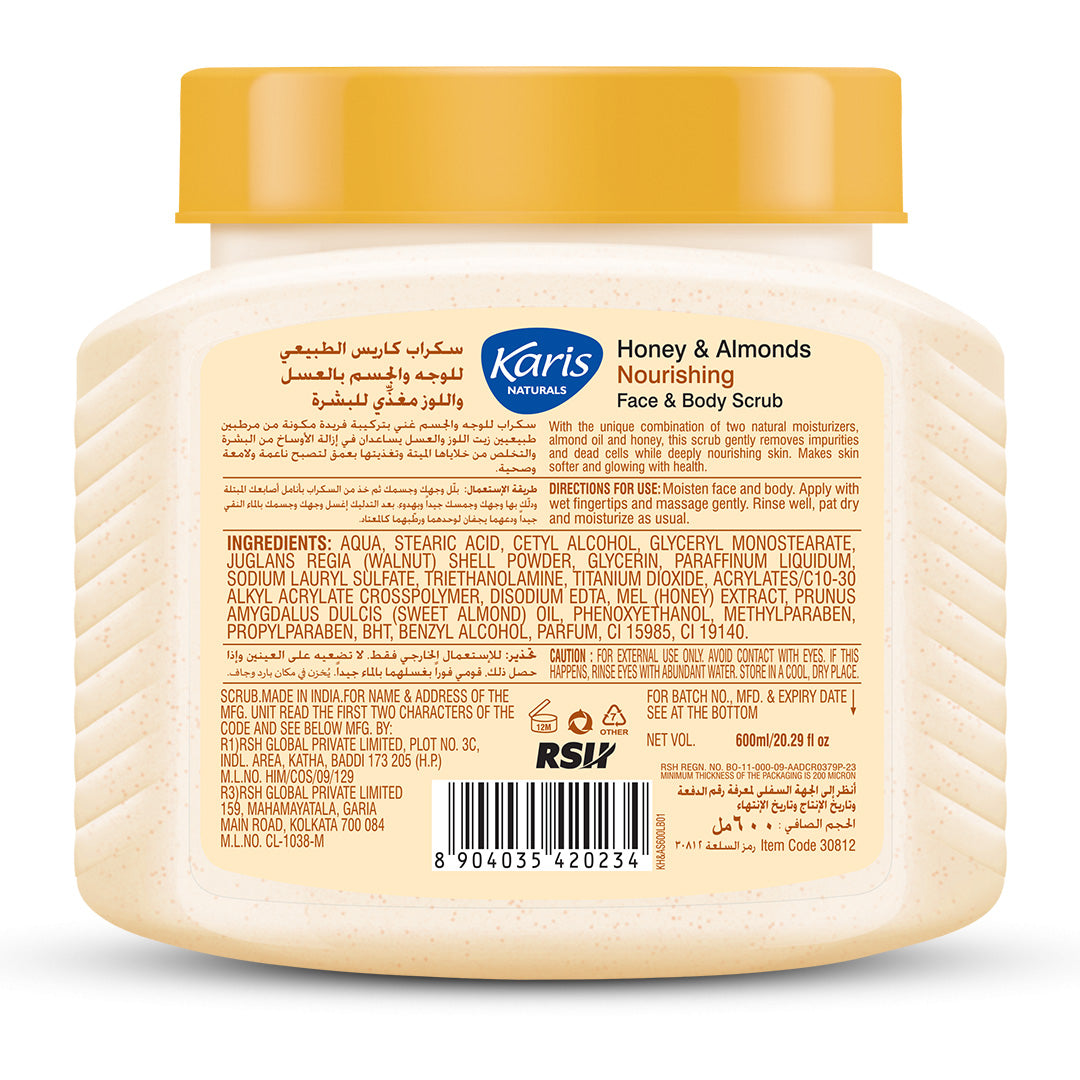 Honey & Almonds Nourishing  Face & Body Scrub