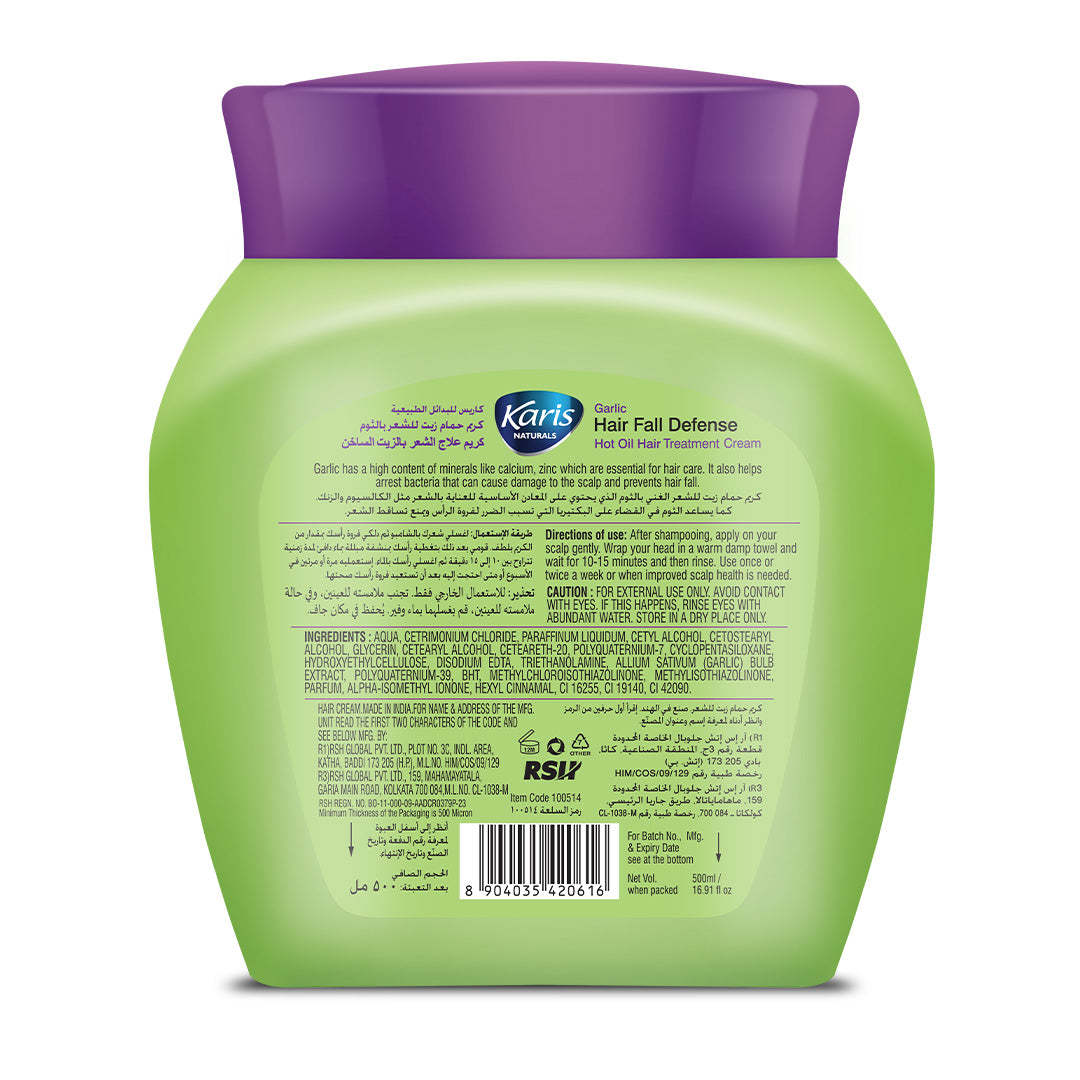 Garlic Hair Fall Defense Hot Oil Hair Treatment Cream