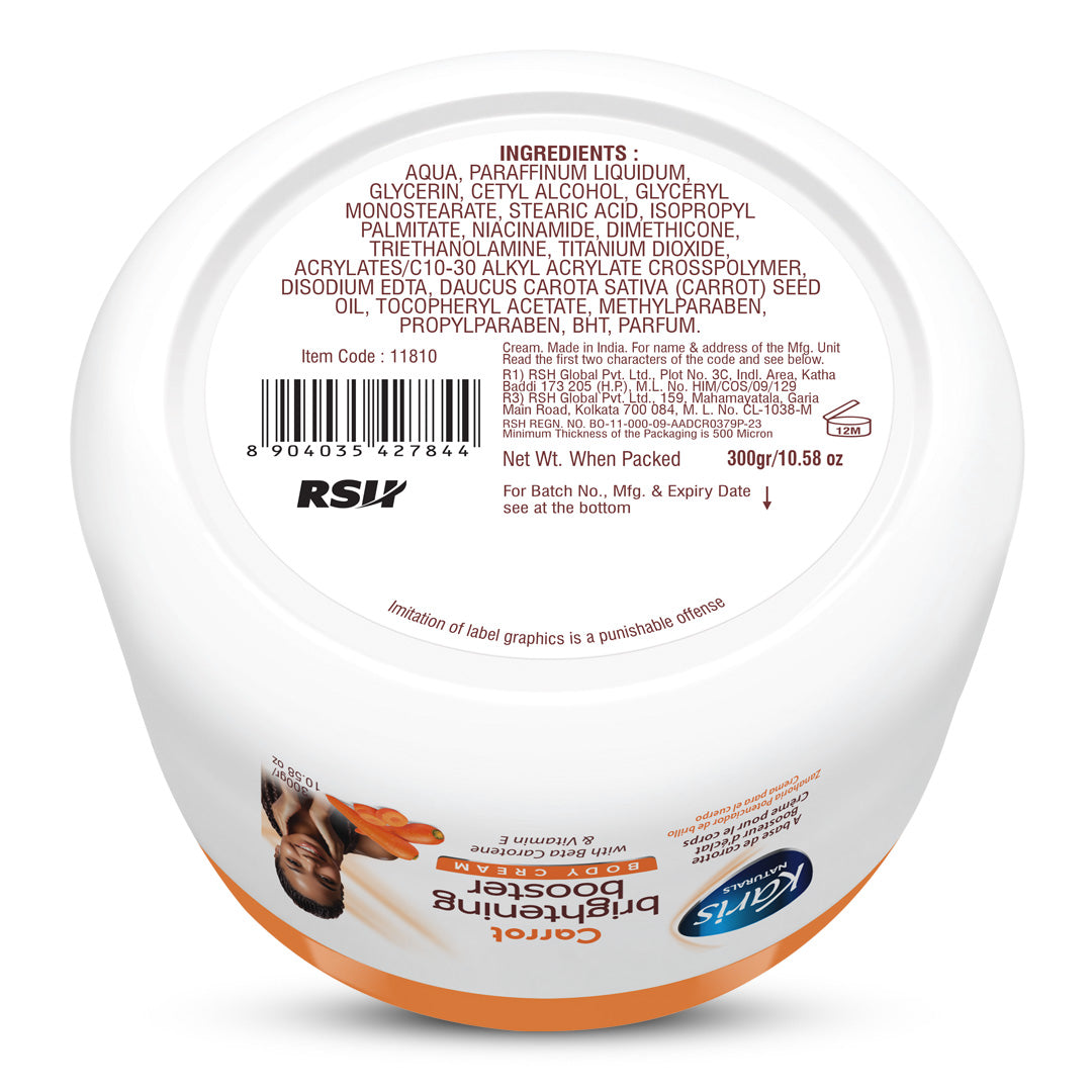 Carrot Brightening Booster Body Cream