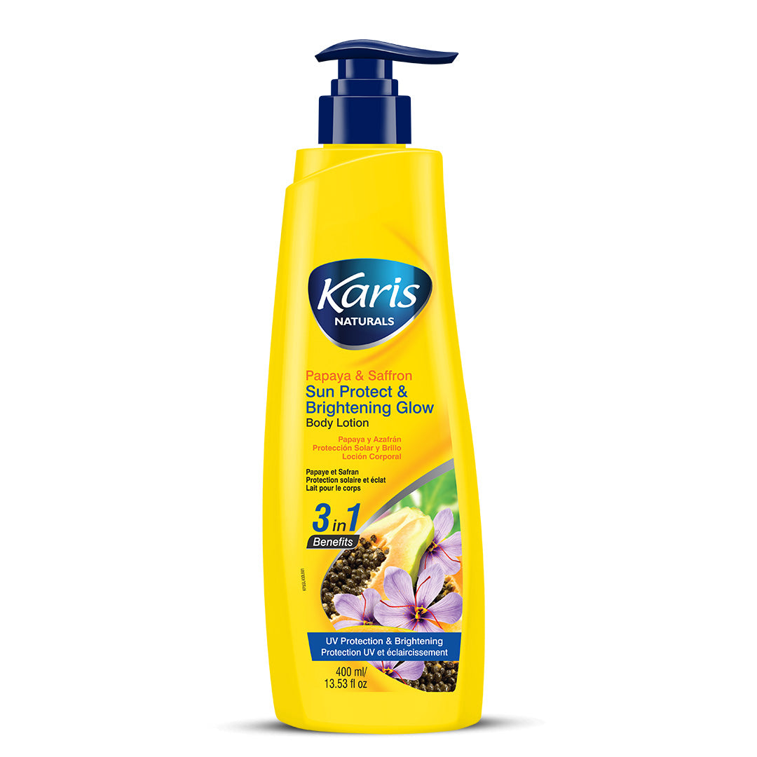 Papaya & Saffron Sun Protect & Brightening Glow Body Lotion