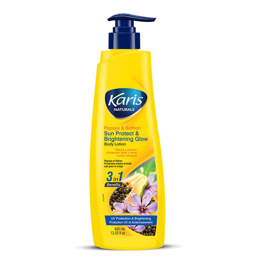 Papaya & Saffron Sun Protect & Brightening Glow Body Lotion