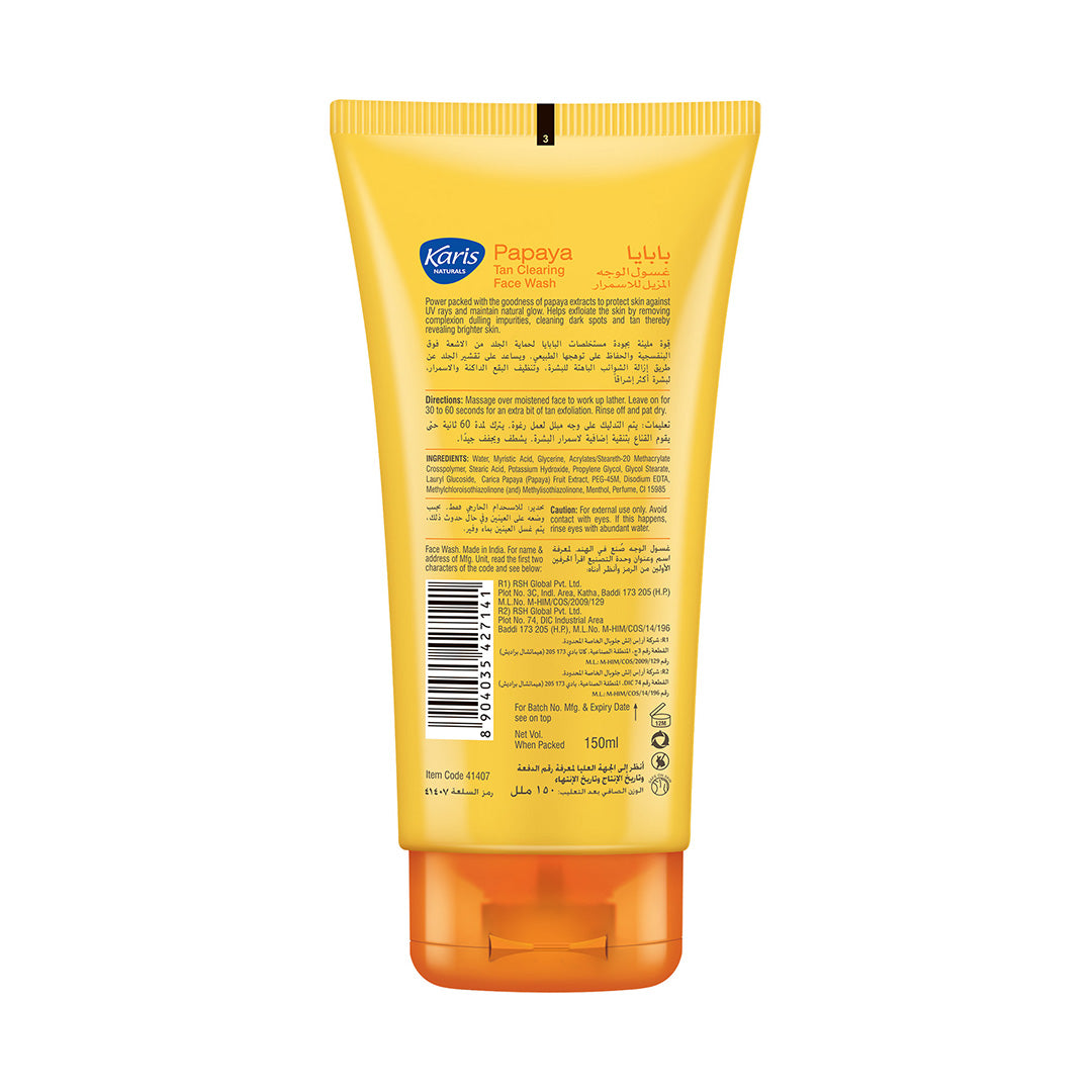 Papaya Tan Cleaning Face Wash