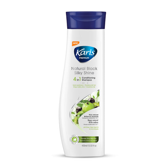Natural Black Silky Shine 4-in-1 Conditioning Shampoo