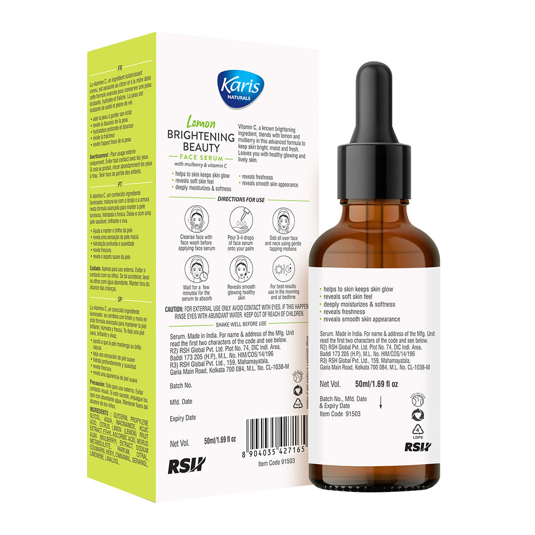Lemon Brightening Beauty Face Serum