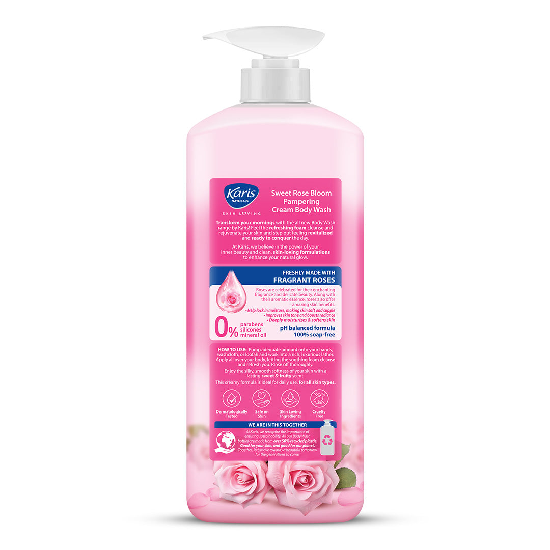 Sweet Rose Bloom Pampering Cream Body Wash